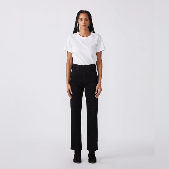 SLVRLAKE Women’s London Straight Leg Jeans Black Size 25 - Picture 1 of 10
